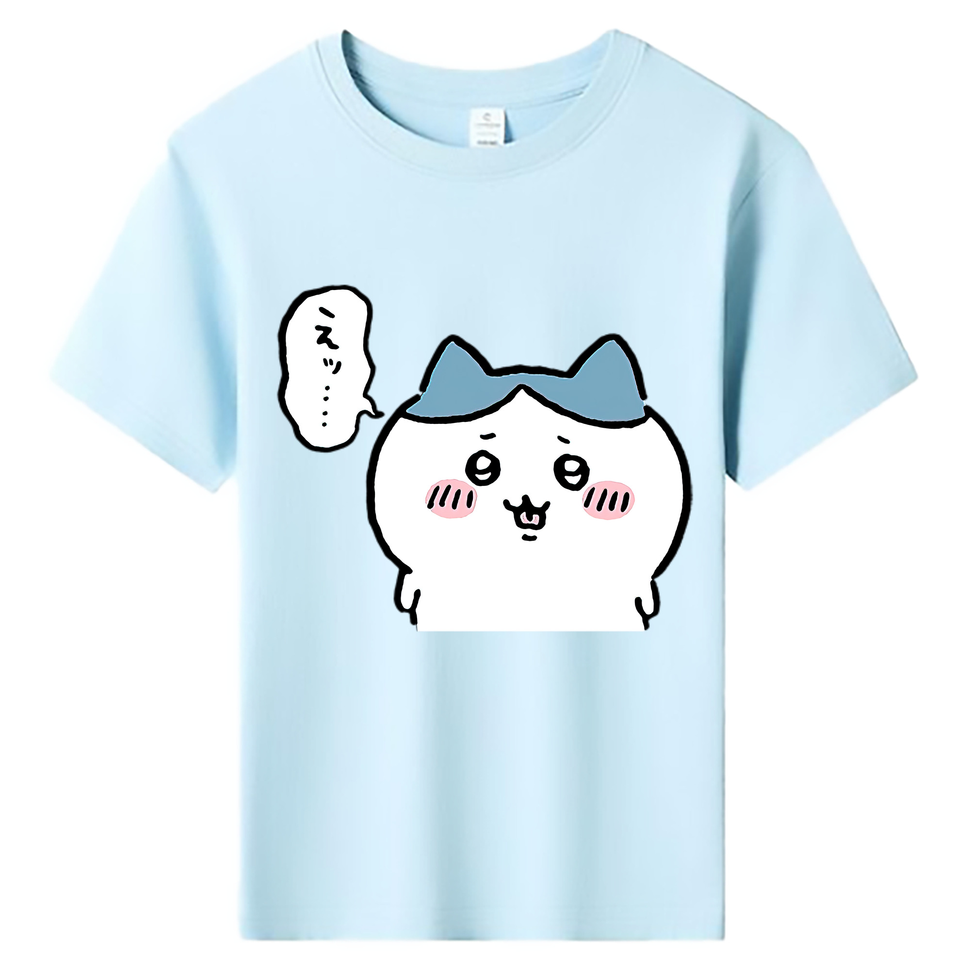 （画像用） ちいかわ ハチワレ Chii-kawa hachiware 綿100％キッズTシャツ（フロントプリント）